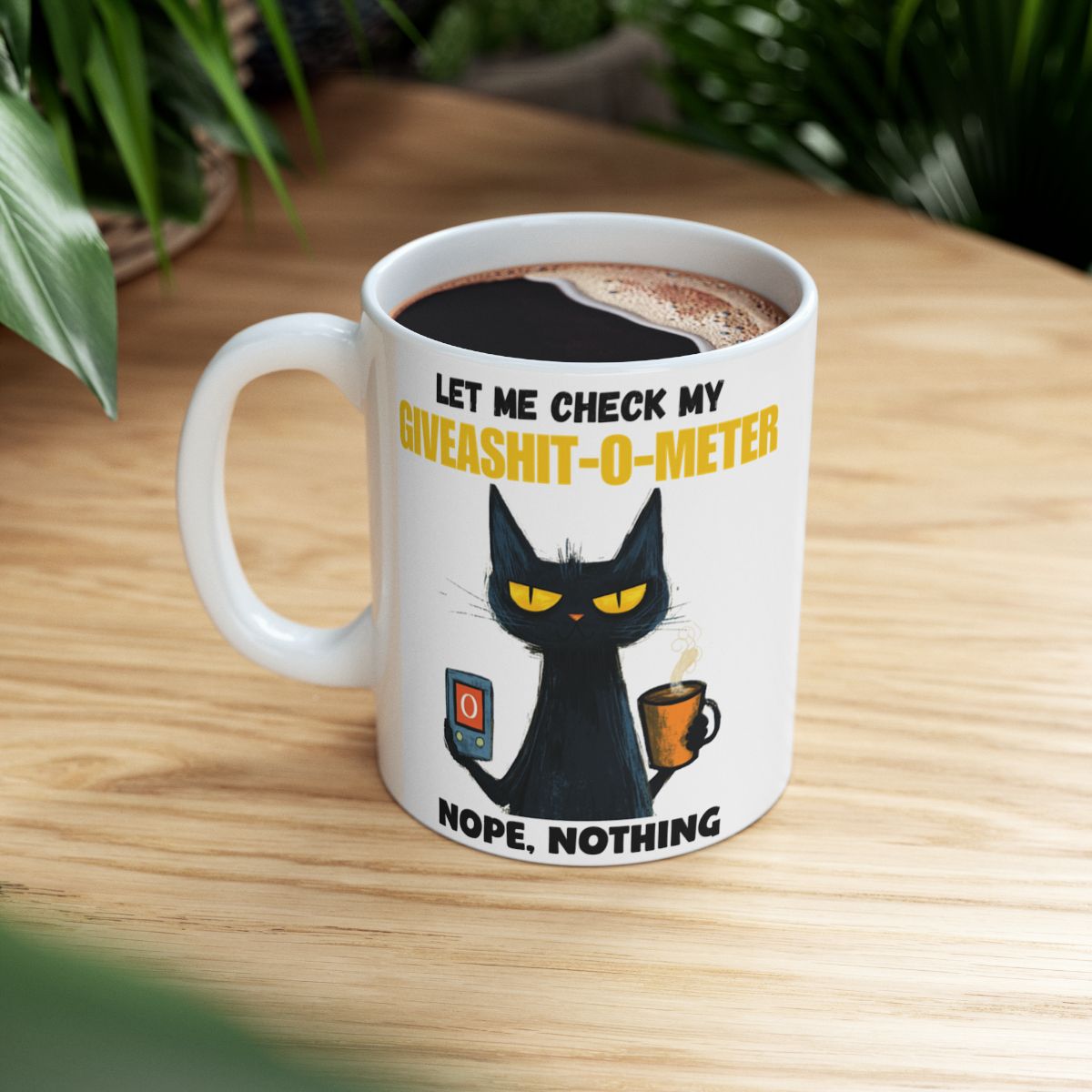 "Let Me Check My Giveashitometer"| Ceramic Mug (11oz, 15oz) - RTS Gifts Emporium
