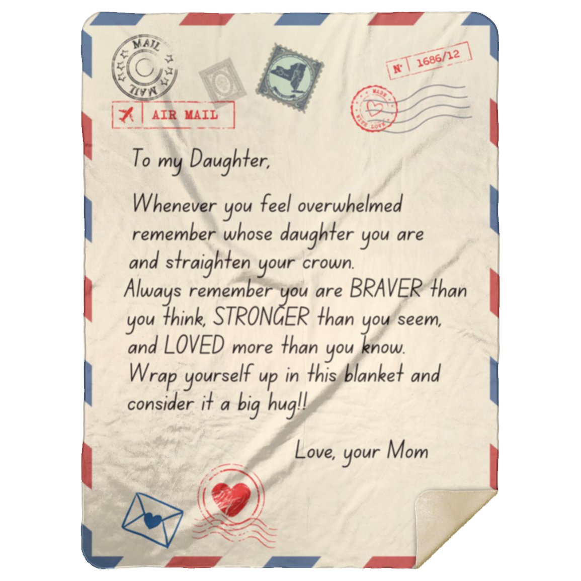 "Letter To Daughter From Mom" | Blanket - RTS Gifts Emporium