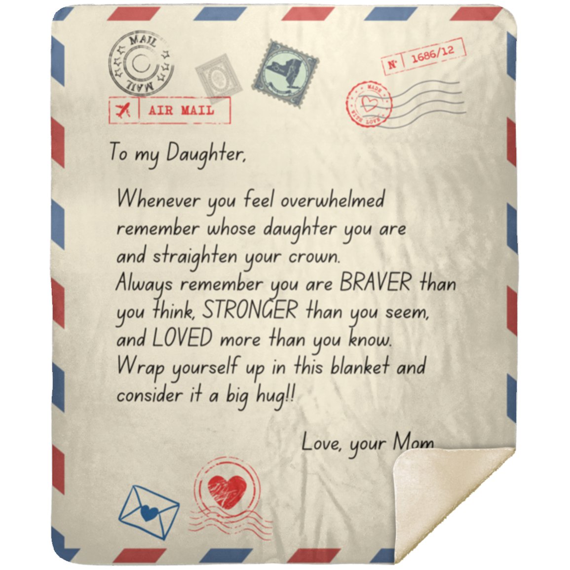 "Letter To Daughter From Mom" | Blanket - RTS Gifts Emporium