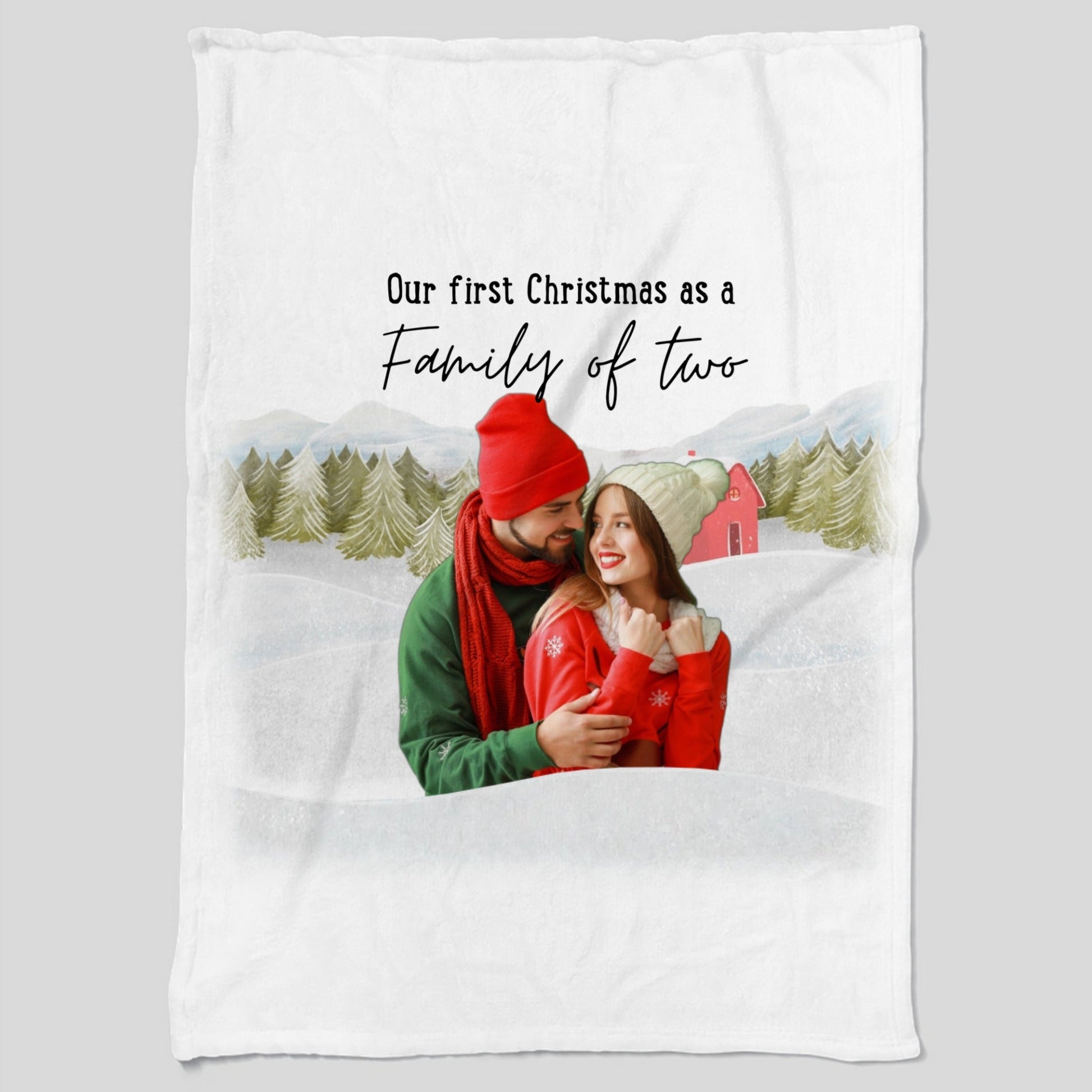 "Our First Christmas" | Personalized Cozy Plush Fleece Blanket – 60×80 - RTS Gifts Emporium