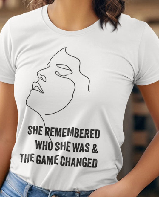 "She Remembered" | (Black Letter) T-Shirt - RTS Gifts Emporium