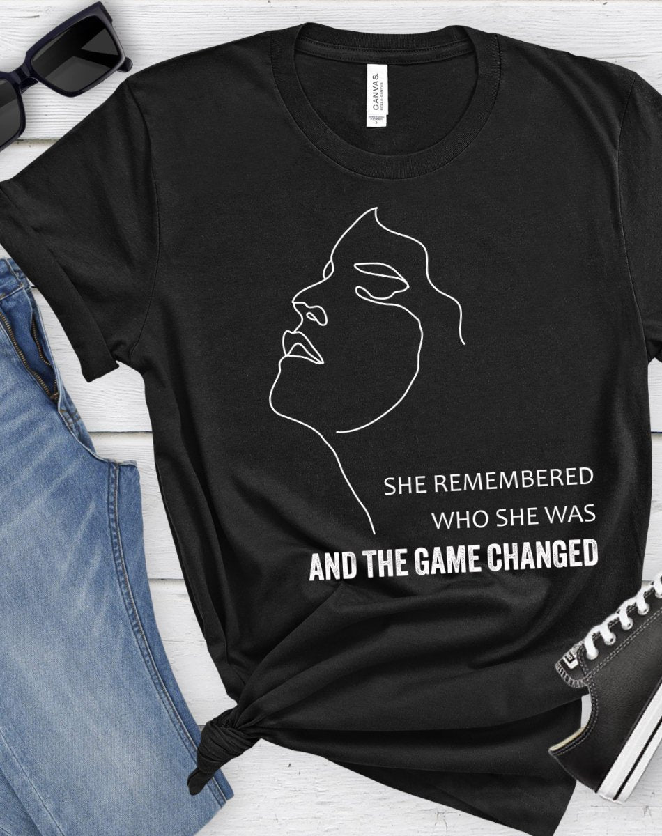 "She Remembered" | (White Letter) T-Shirt - RTS Gifts Emporium