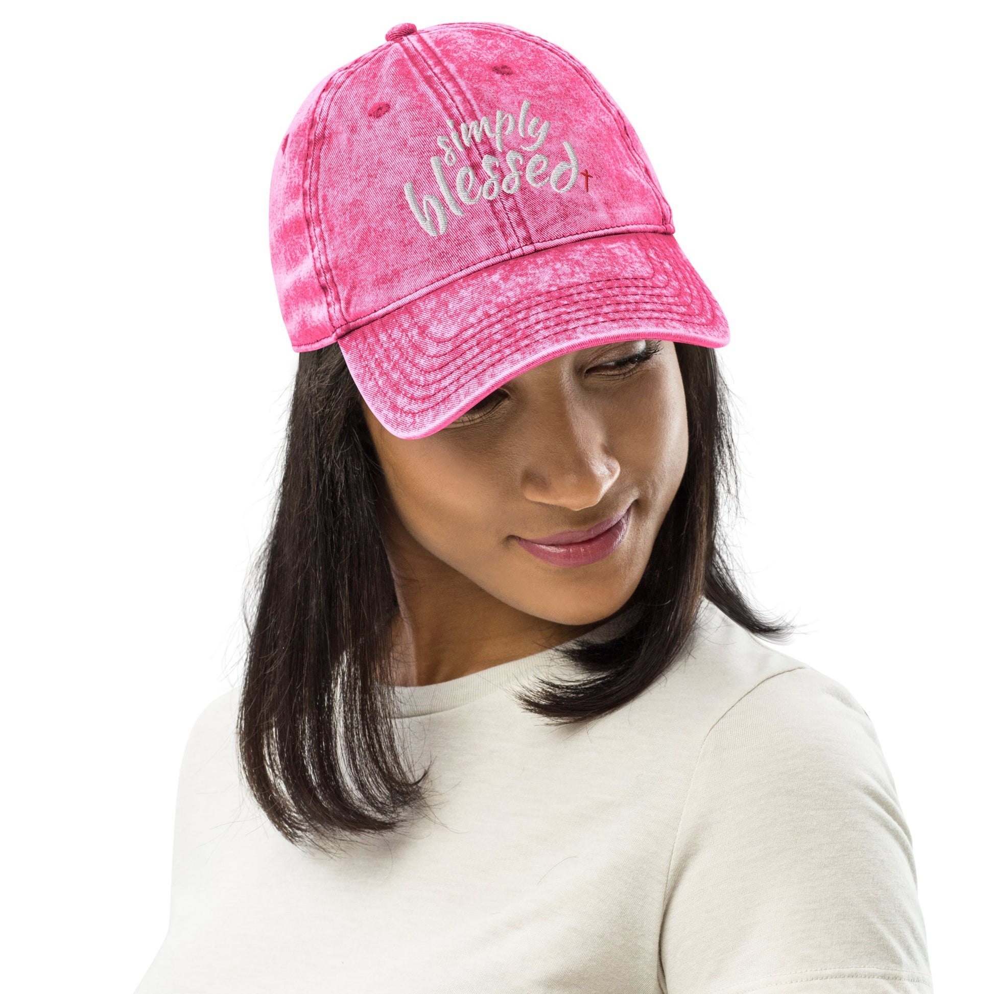 "Simply Blessed" | Vintage Cotton Twill Cap - RTS Gifts Emporium