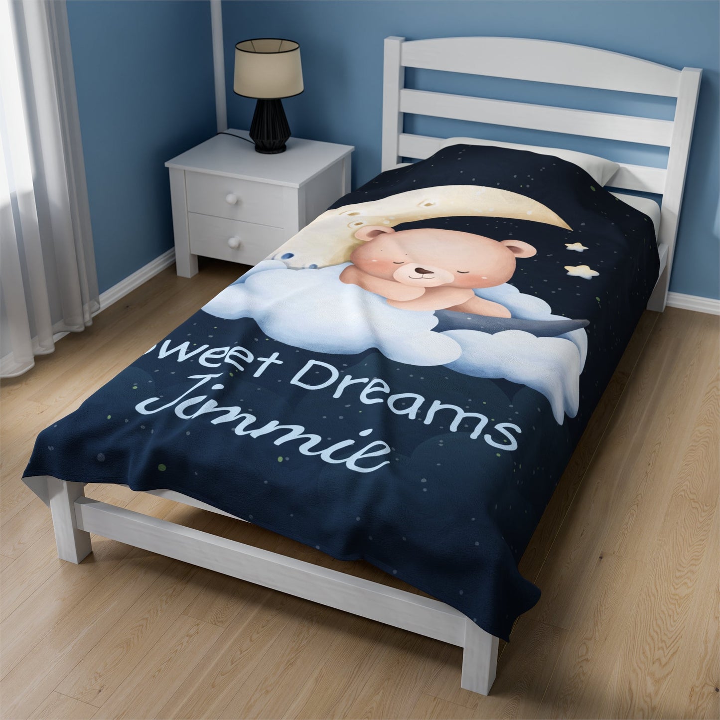 "Sweet Dreams" | Personalized Velveteen Plush Blanket - RTS Gifts Emporium