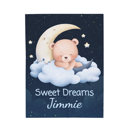 "Sweet Dreams" | Personalized Velveteen Plush Blanket - RTS Gifts Emporium