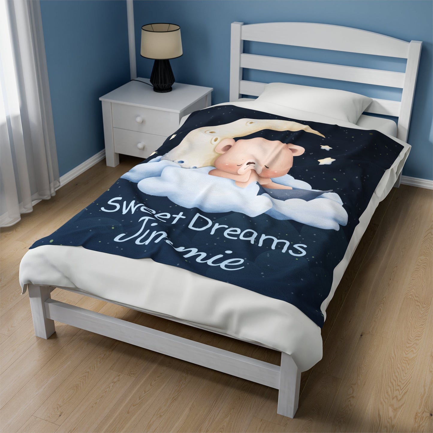 "Sweet Dreams" | Personalized Velveteen Plush Blanket - RTS Gifts Emporium