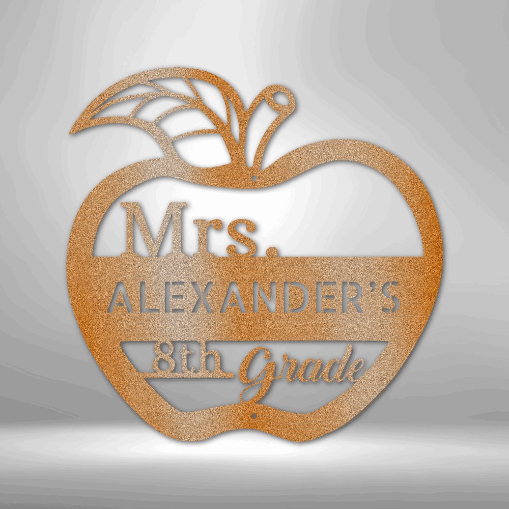 Teacher Appreciation Monogram - Steel Sign - RTS Gifts Emporium