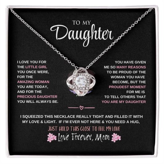 "To My Daughter From Mom" | Love Knot Necklace - RTS Gifts Emporium