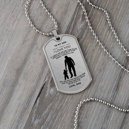 To My Son - From Dad - Dog Tag Necklace - RTS Gifts Emporium