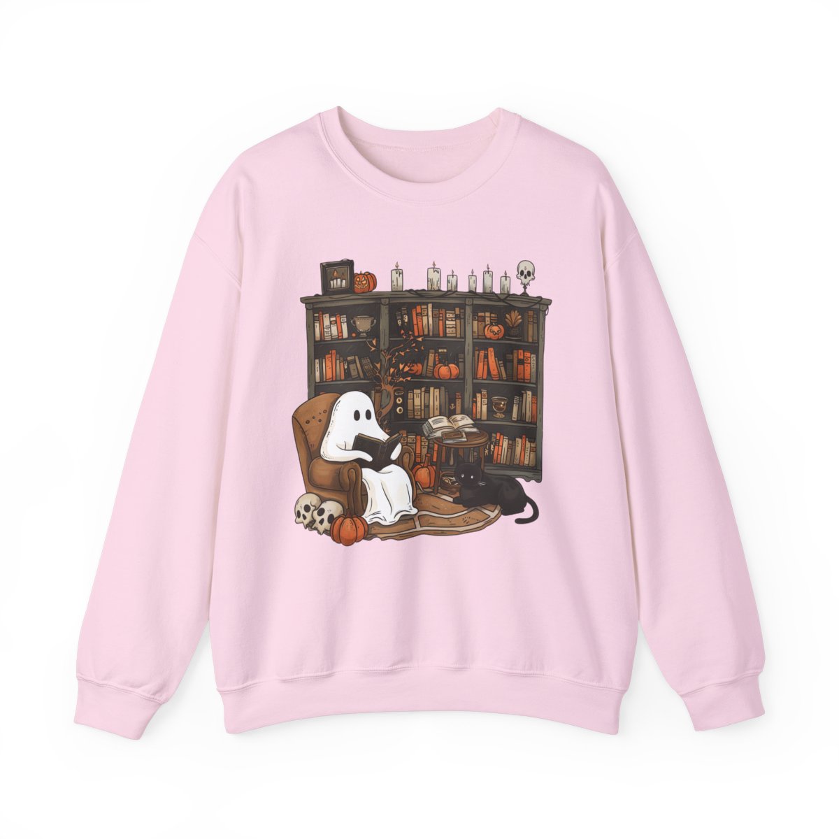 "Ghost Reading In The Library" | Unisex Heavy Blend™ Crewneck Sweatshirt