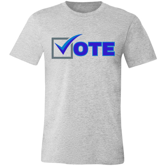 "VOTE" Blue Letter | Unisex Jersey T-Shirt - RTS Gifts Emporium