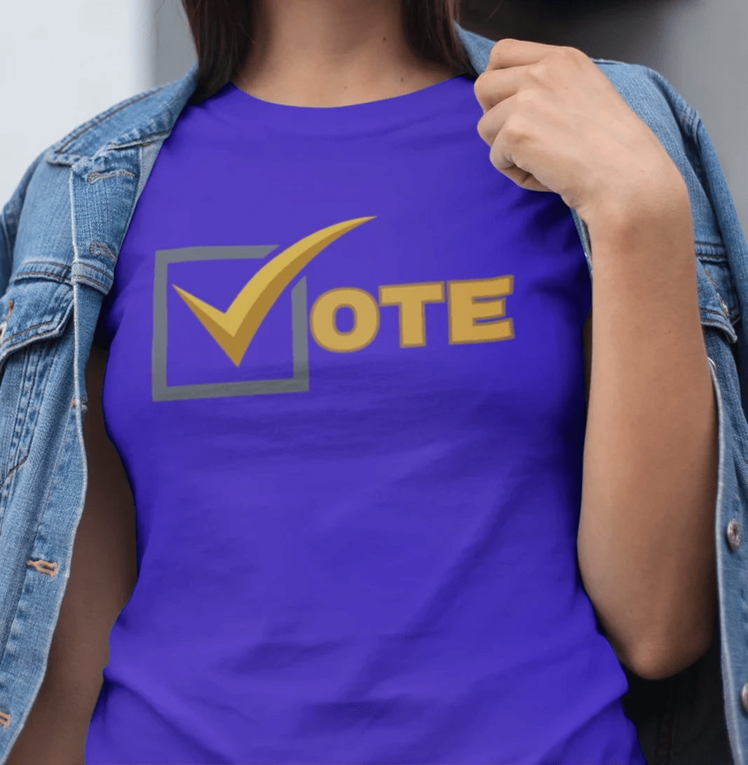 "VOTE" Gold Letter| Unisex Jersey T-Shirt - RTS Gifts Emporium