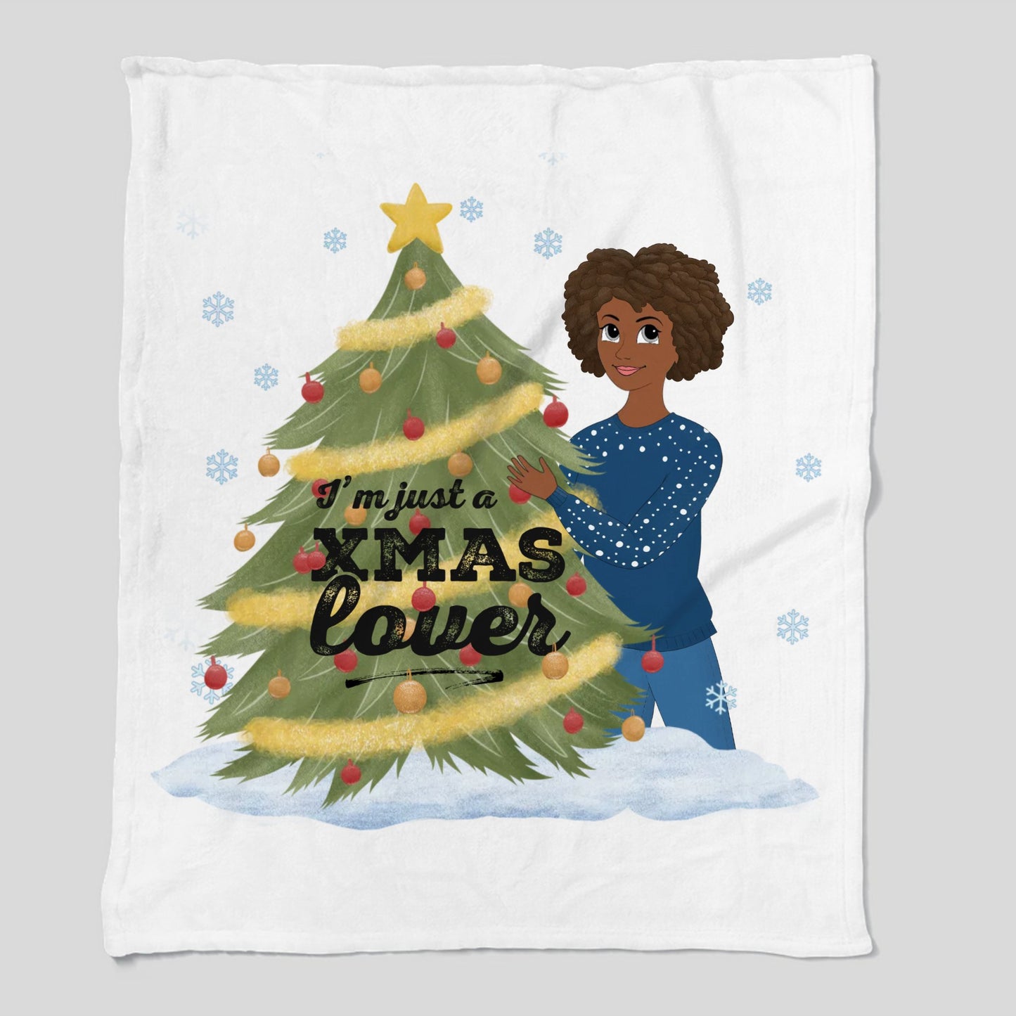 "XMAS Lover" | Personalized Plush Fleece Blanket – 50×60 - RTS Gifts Emporium