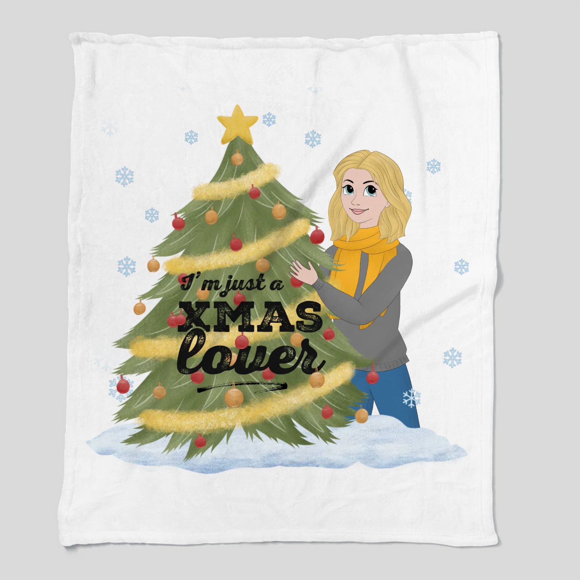 "XMAS Lover" | Personalized Plush Fleece Blanket – 50×60 - RTS Gifts Emporium