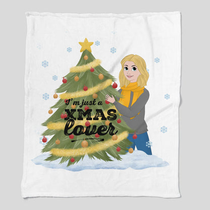 "XMAS Lover" | Personalized Plush Fleece Blanket – 50×60 - RTS Gifts Emporium