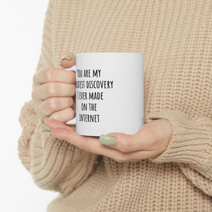 "You Are My Greatest Discovery" | Personalized Ceramic Mug, (11oz, 15oz) - RTS Gifts Emporium